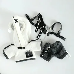 Ob11 Doll Sweet Cool Cat Set Black White Gothic Style Doll Clothing For Molly, Gsc, Ymy Body, Ufdoll, 1/12 Bjd Doll