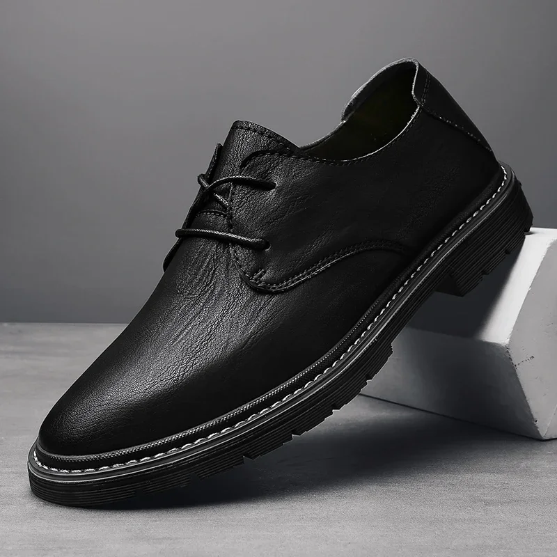 

Men Casual Leather Shoes Business Office Work Shoes Genuine Leather Men Shoes Wedding Party Dress Shoe 2024 New