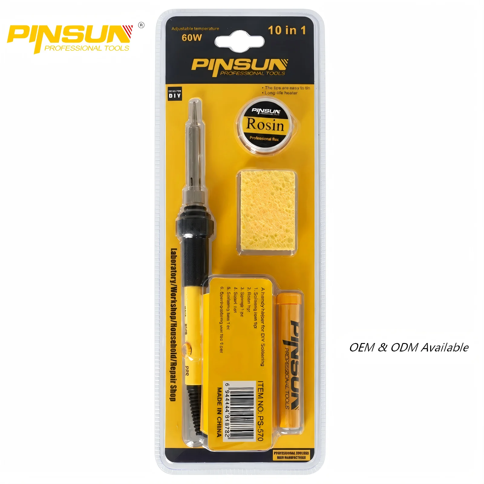 Adjustable Temperature Pencil Grip Soldering Iron Kit,10PCS Electronic Welding Repair Set,Replaceable Soldering Tips