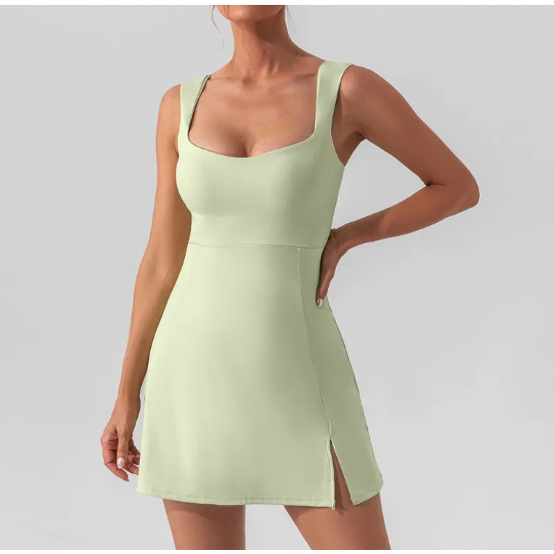 

Fitness Suits Yoga Jumpsuits with Chest Pads Tennis Running Short Skirts Sportswear for Women Gym Sports Sets Workout Bodysuits