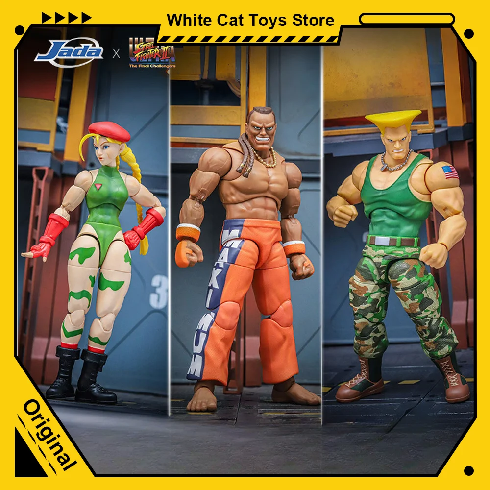 

In Stock Original Jada Street Fighter 6 Anime Figure 15cm Cammy White Guile Dee Jay Action Figure Model Game Collection Toy Gift