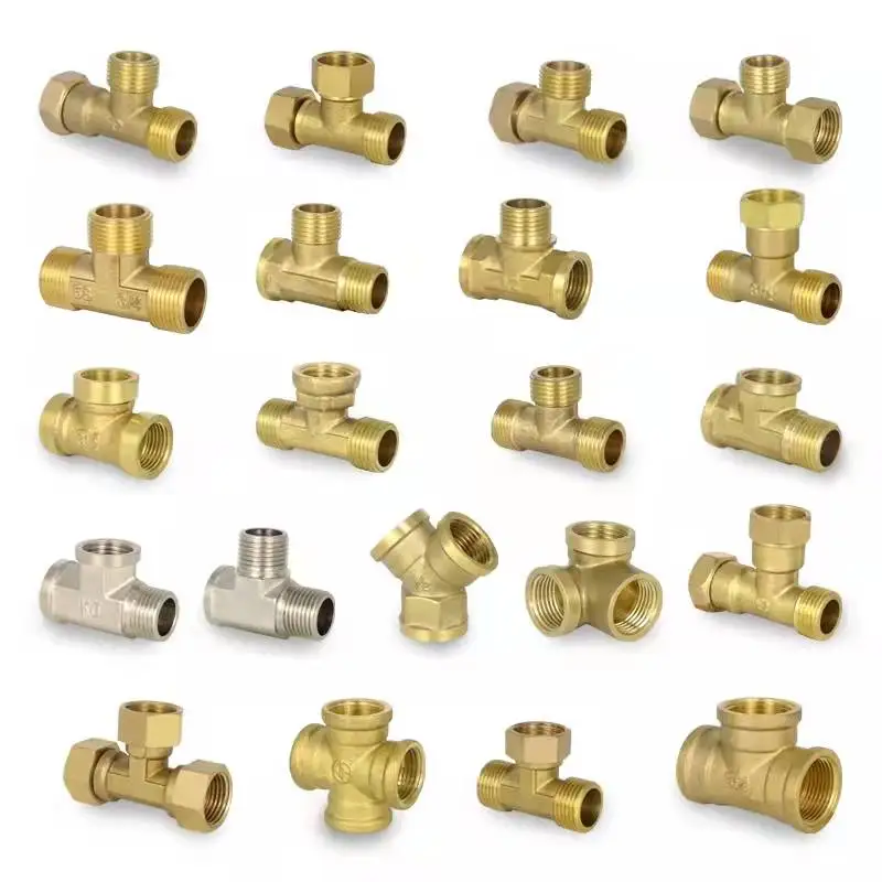 

Cross Angle 45 degrees of copper BSP 1/2" (Male Female) thread 4 way with the base tube pipe fittings Hose adapter