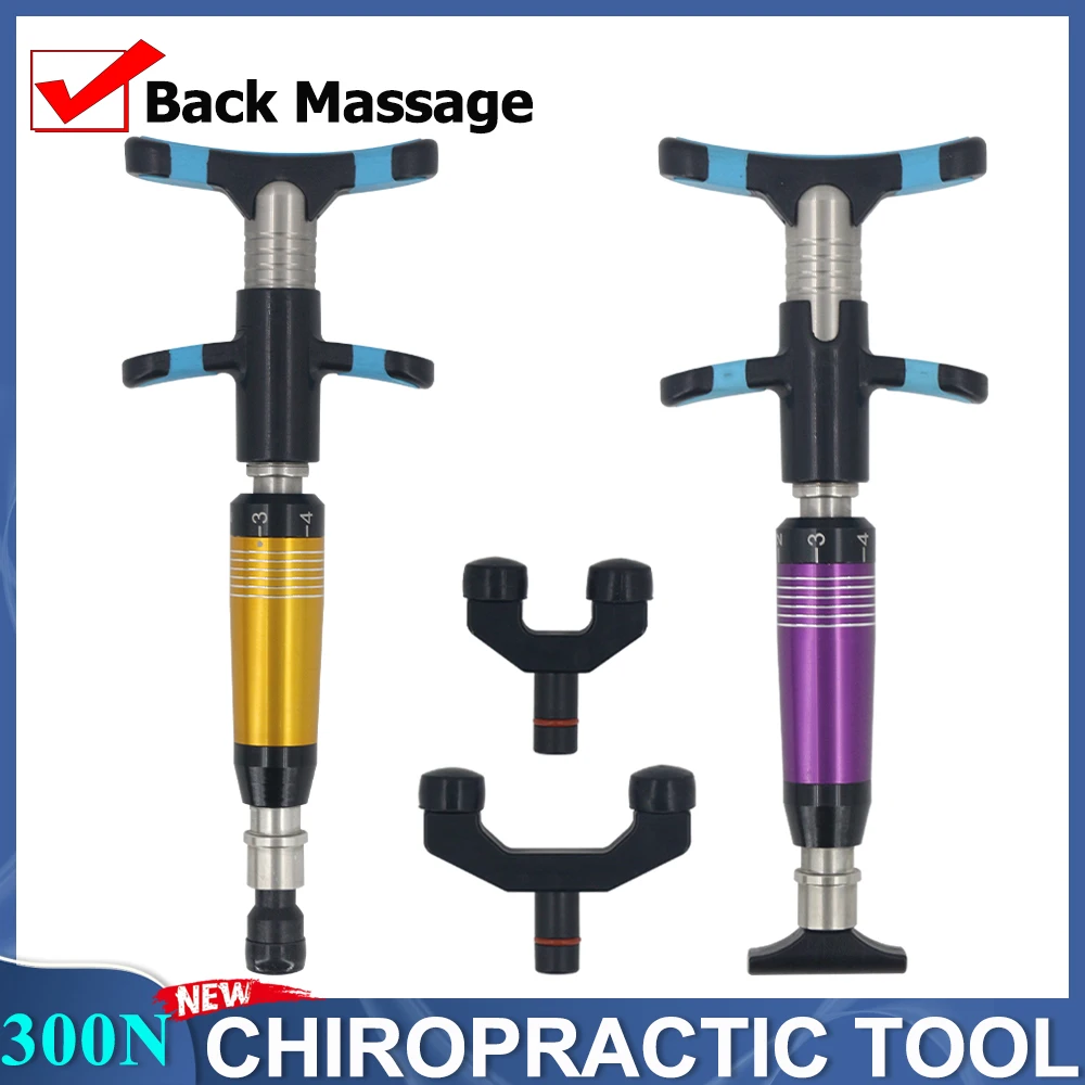 Chiropractic Adjusting Tools 300N Manual Spine Correction Gun Intensity Treatment Body Relaxation Pain Relief Massager 2025 New