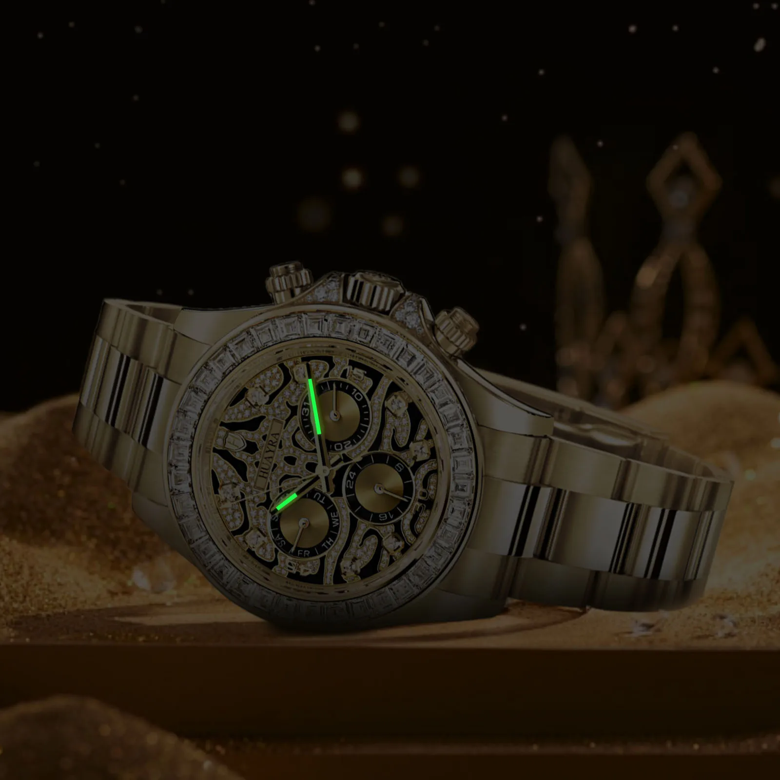 ساعة ميكانيكية أوتوماتيكية للرجال بإعداد ماسي 40 ملم، ساعة ميكانيكية كلاسيكية فاخرة من شي، ساعة عصرية