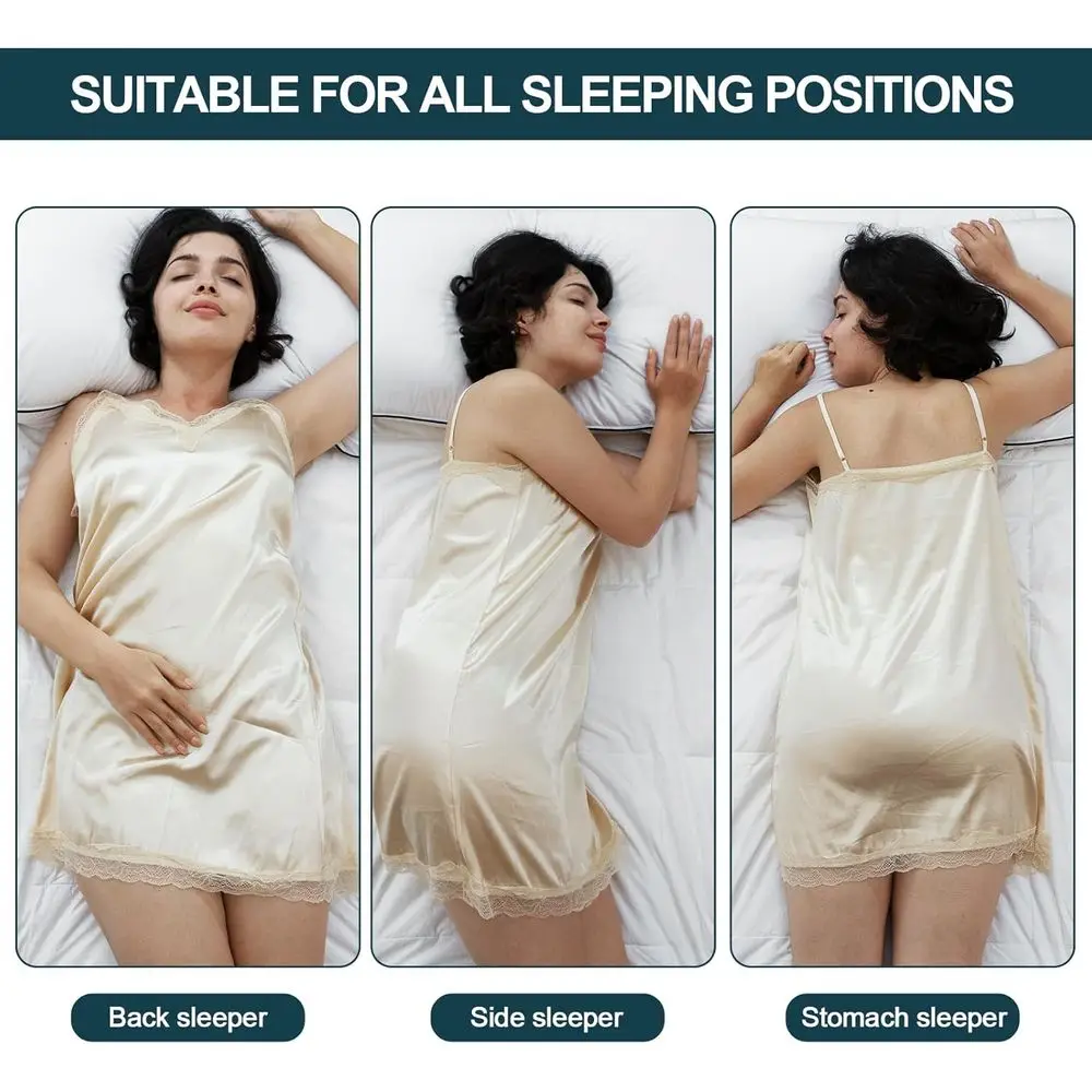 コットンシェルホワイトダウン枕 - 400TC、スタンダード20x26 - 横向き寝・うつ伏せ寝の方に最適（2個パック）