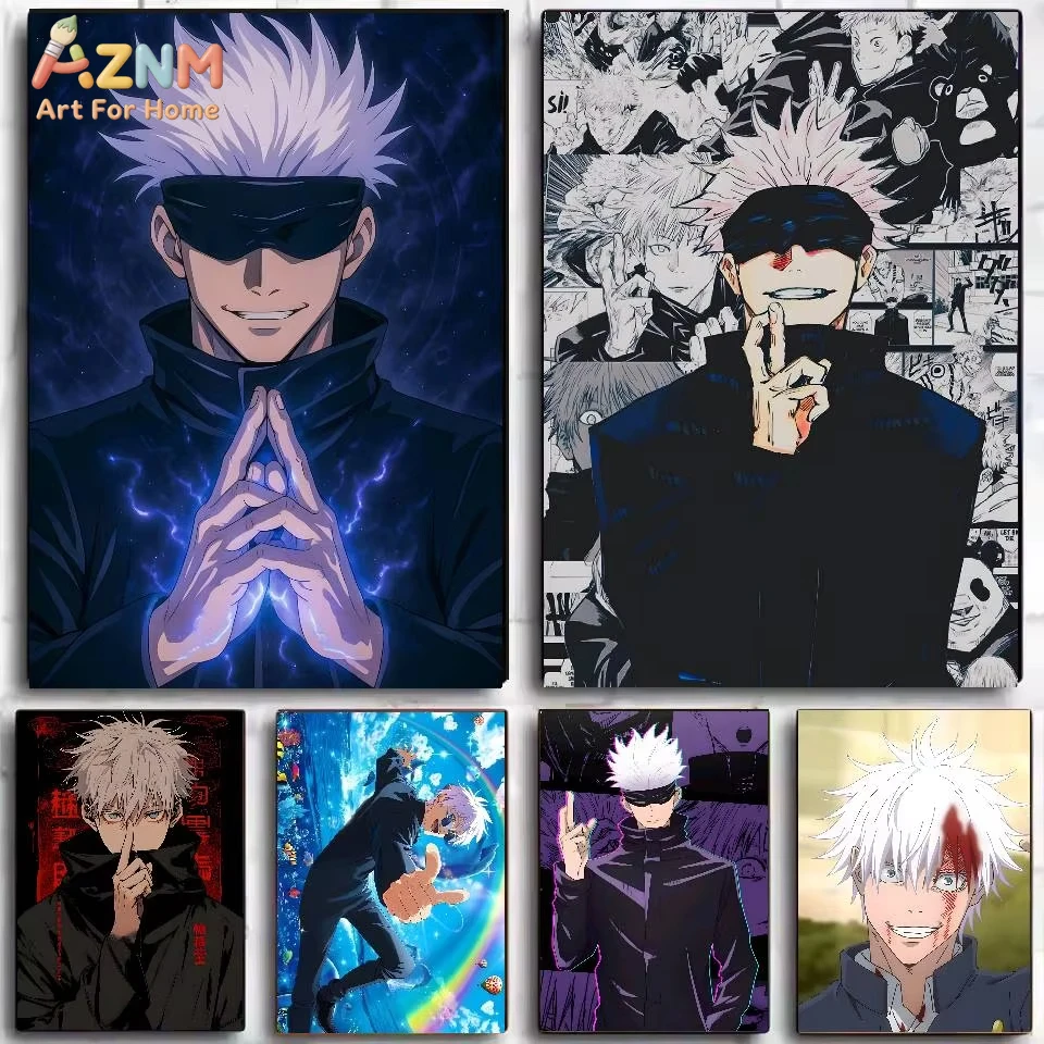 1pcs Jujutsu Kaisen G-Gojo S-Satoru Poster Art Waterproof Coffee House Bar Dorm Room Wall Decor