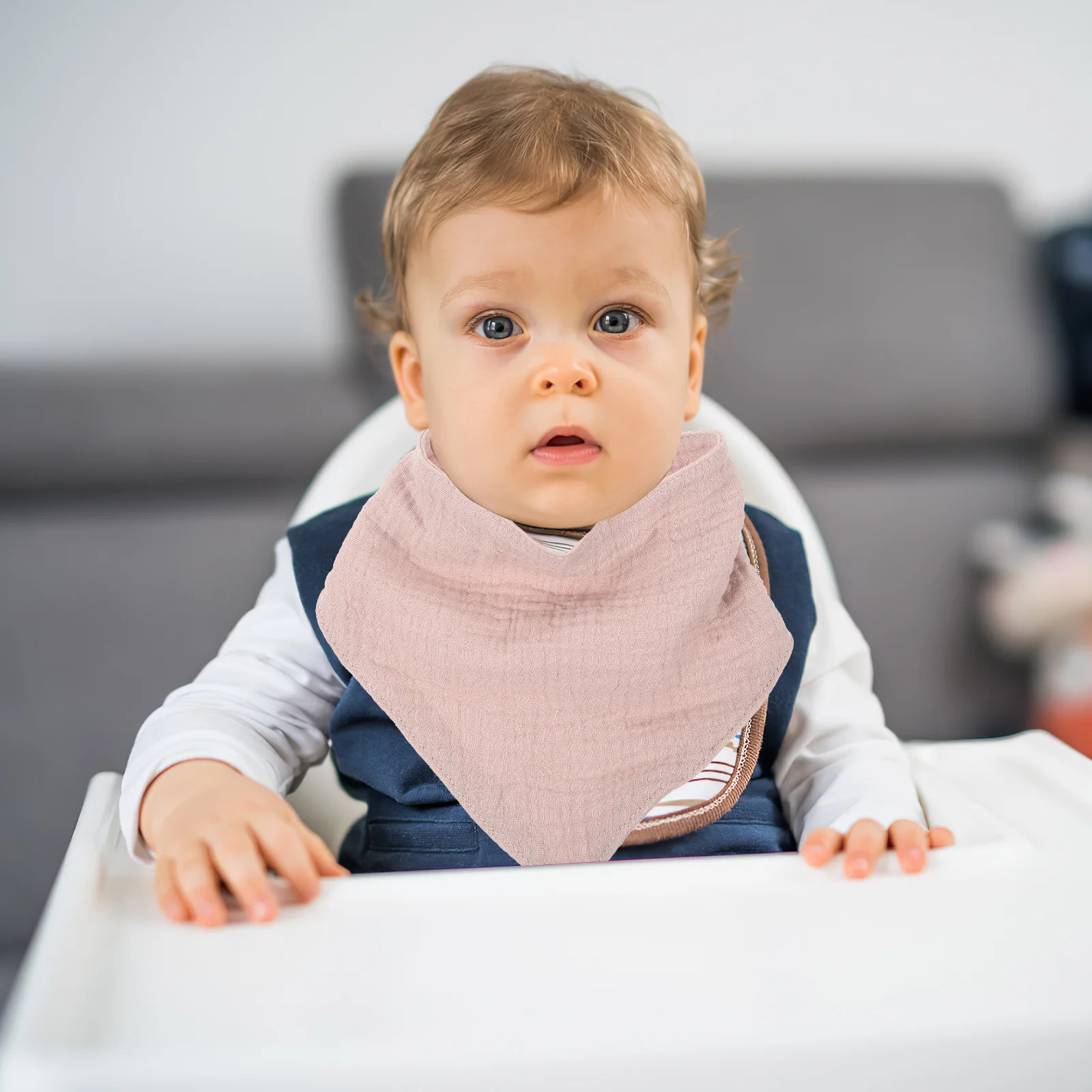 

7pcs Cotton Baby Bibs Reusable Washable Adjustable Snap Bib For Drooling Protection Multi-Use Dinner Bib Unisex Small Bibs