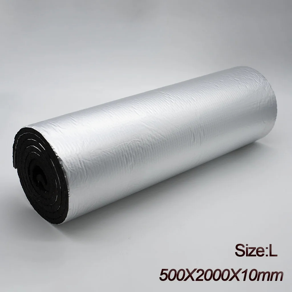 5mm 10mm Dicke Aluminiumfolie Wärme- und Schalldämmungsmatte Selbstklebend für Auto-Motorhaube Tür Geräuschdämpfung Thermische Barriere