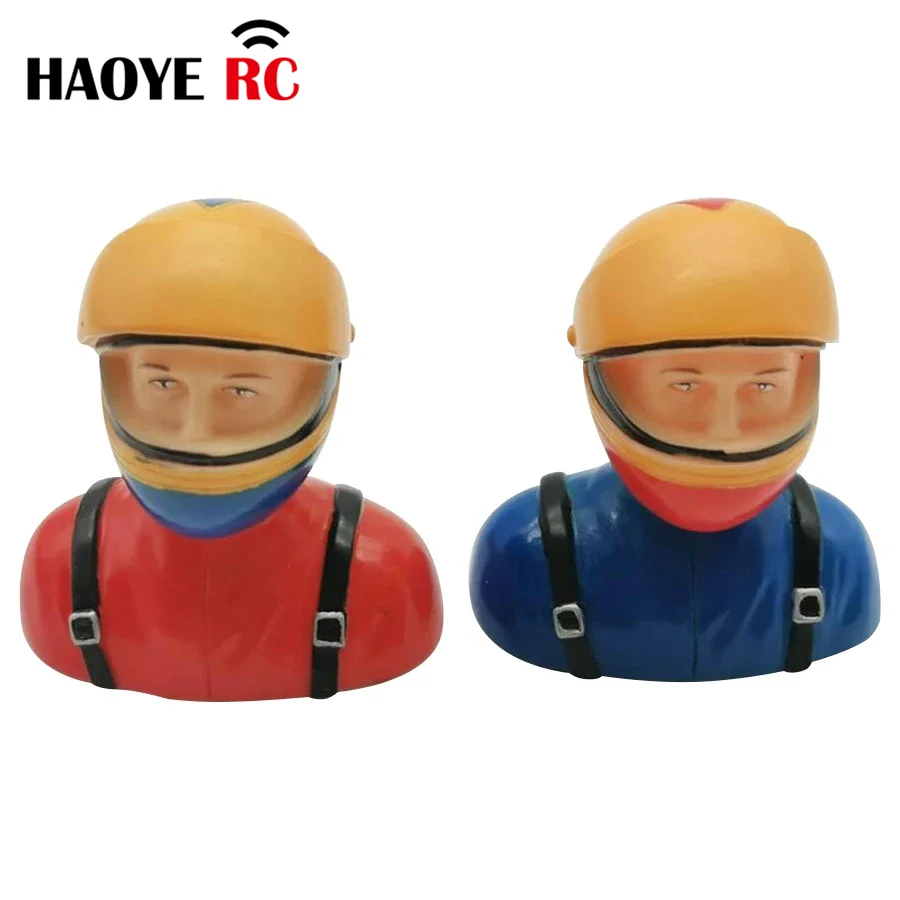 Haoye 1 Pc 1/6 Scale Pilots Figures With Helmet Toy Model For RC Plane Accessories Hobby Color Red Blue