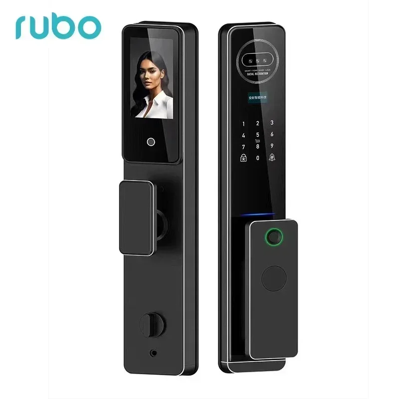 rubo automatic fingerprint lock home security door home visual electronic password lock facial recognition smart door lock