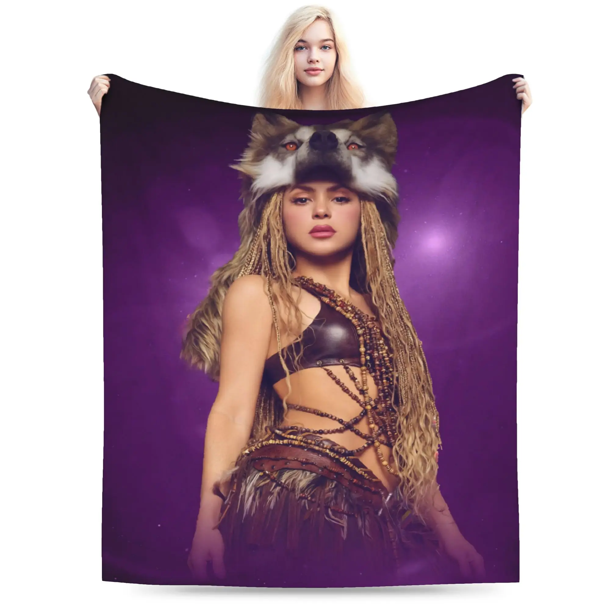 Shakira Singer Stuff Blanket Super Soft Fleece  Throw Blanket Comfortable Bedding Throws