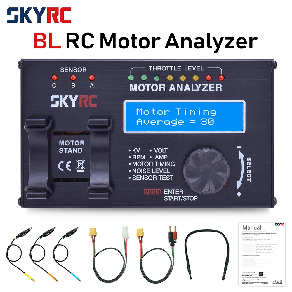 Analizator silnika SKYRC BL elektryczny analizator silnika bezszczotkowego Tester silnika LCD z ekranem LCD do samochodów RC silnik SK-500020