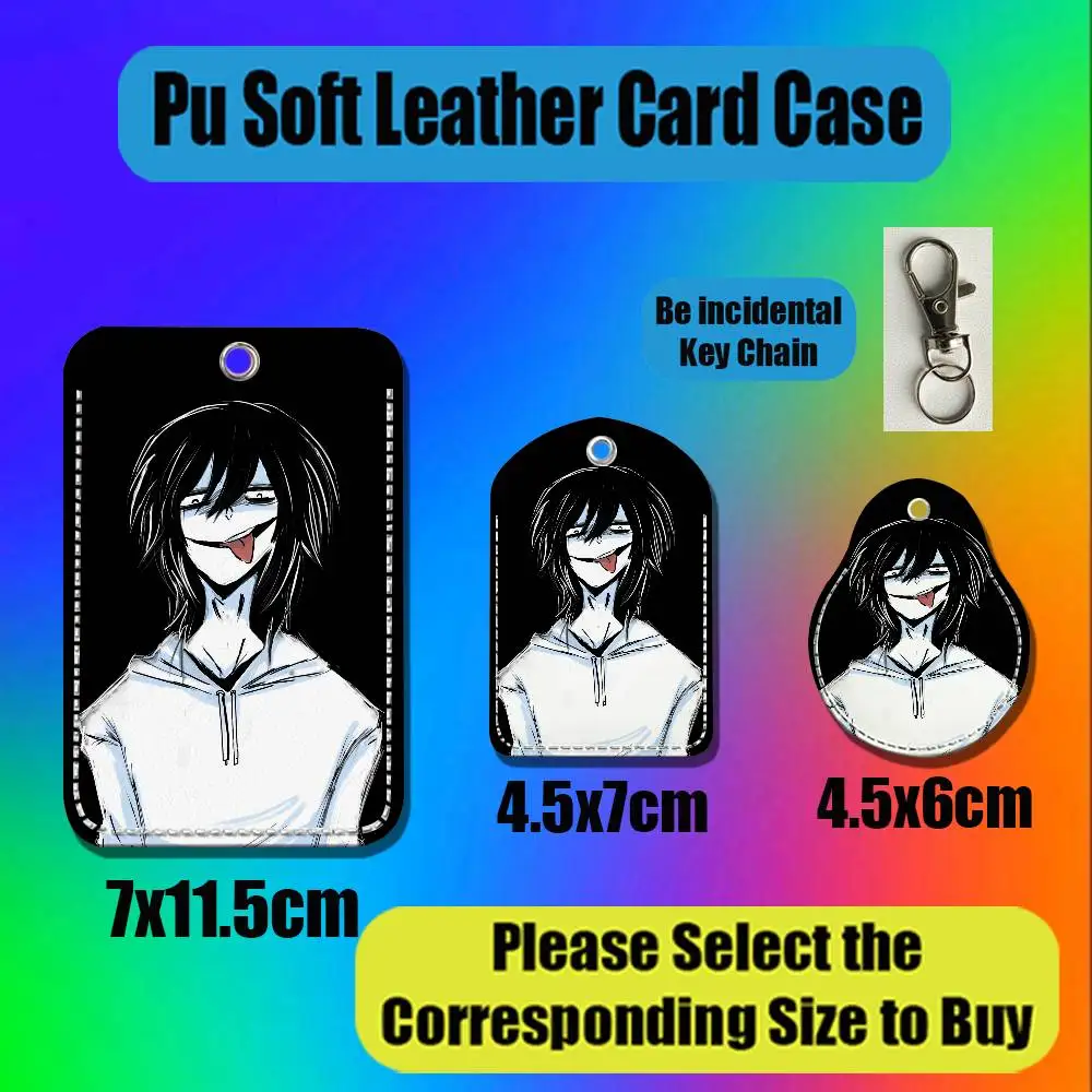 For Creepypasta Killer Jeff For AirTag Case Card Holder Keychain ID Credit Bank Access Badge For Air Tag Case Shell
