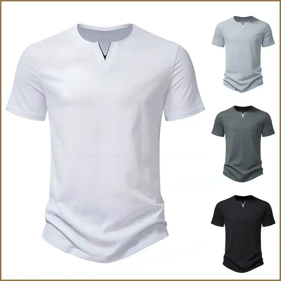 

Мужская белая хлопковая футболка, легкая летняя повседневная базовая футболка 25 Ice Sensation ort Sve Stand Fit Spor ex Sle