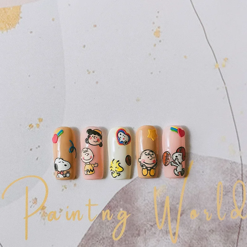 Snoopy Cartoon Nail Stickers Nails Art Decoration Accessories Decal Stickers Nail Supplies Nail Parts Fashion Waterproof Paste