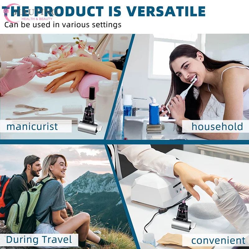 Exprimidor de pegamento para extensión de uñas, rodillo de tubo, dispensador giratorio para extensión de uñas, tubo de pegamento, accesorios de herramientas para uñas, 1 ud.