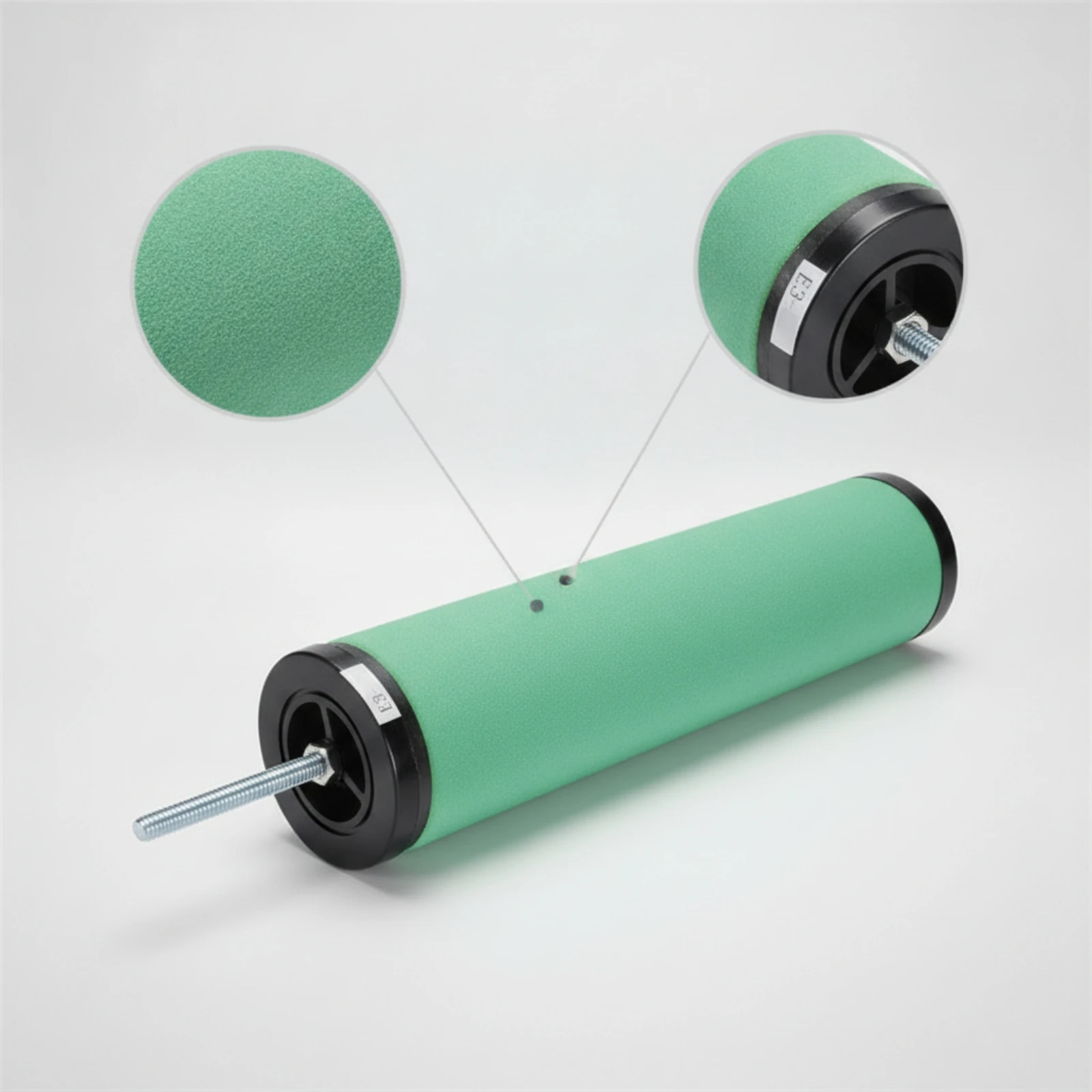 Compressed Air Filter Cylindrical Filter Cartridge with Threaded Stud Air Oil Water Separator Long-Lasting Standard