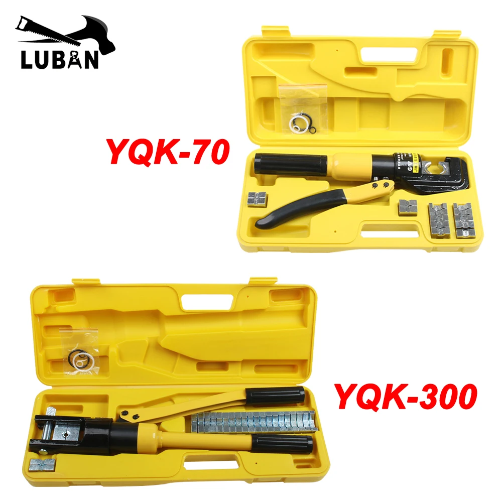 YQK-300 YQK-70 4-70mm 10-300mm zakres zacisku domowego narzędzia DIY hydraulicznego 12T ciśnienie końcówka kablowa prasy zacisk kablowy ze szczękami