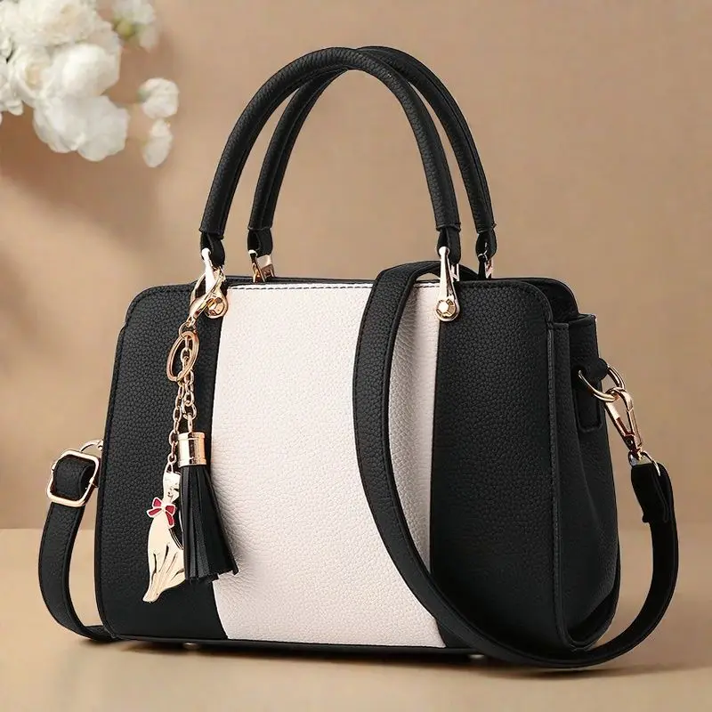 Nova bolsa de ombro feminina para 2025 designer de luxo bolsa feminina bolsas de couro impresso monograma ombro único straddle saco