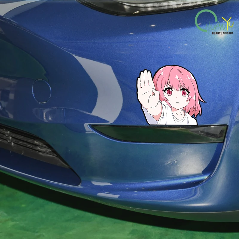 Pink Noise  JDM Car Arnia anime Trend Animation Pink Waterproof Reflective Sticker Car sticker