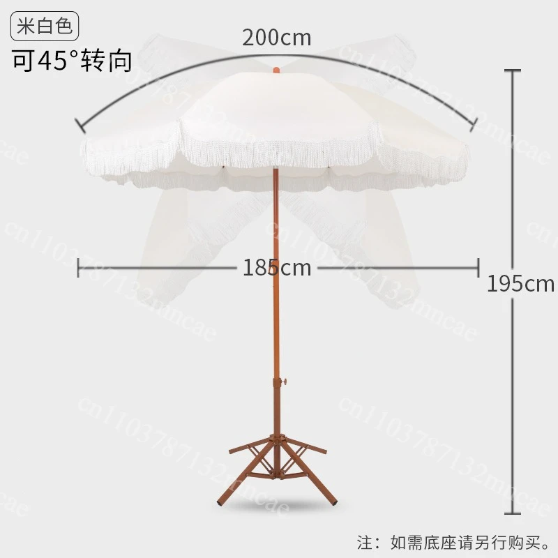 Large Camping  Seaside Resort Beach Umbrella Courtyard Tassel Sun Umbrella Pool Sun Protection Terrace