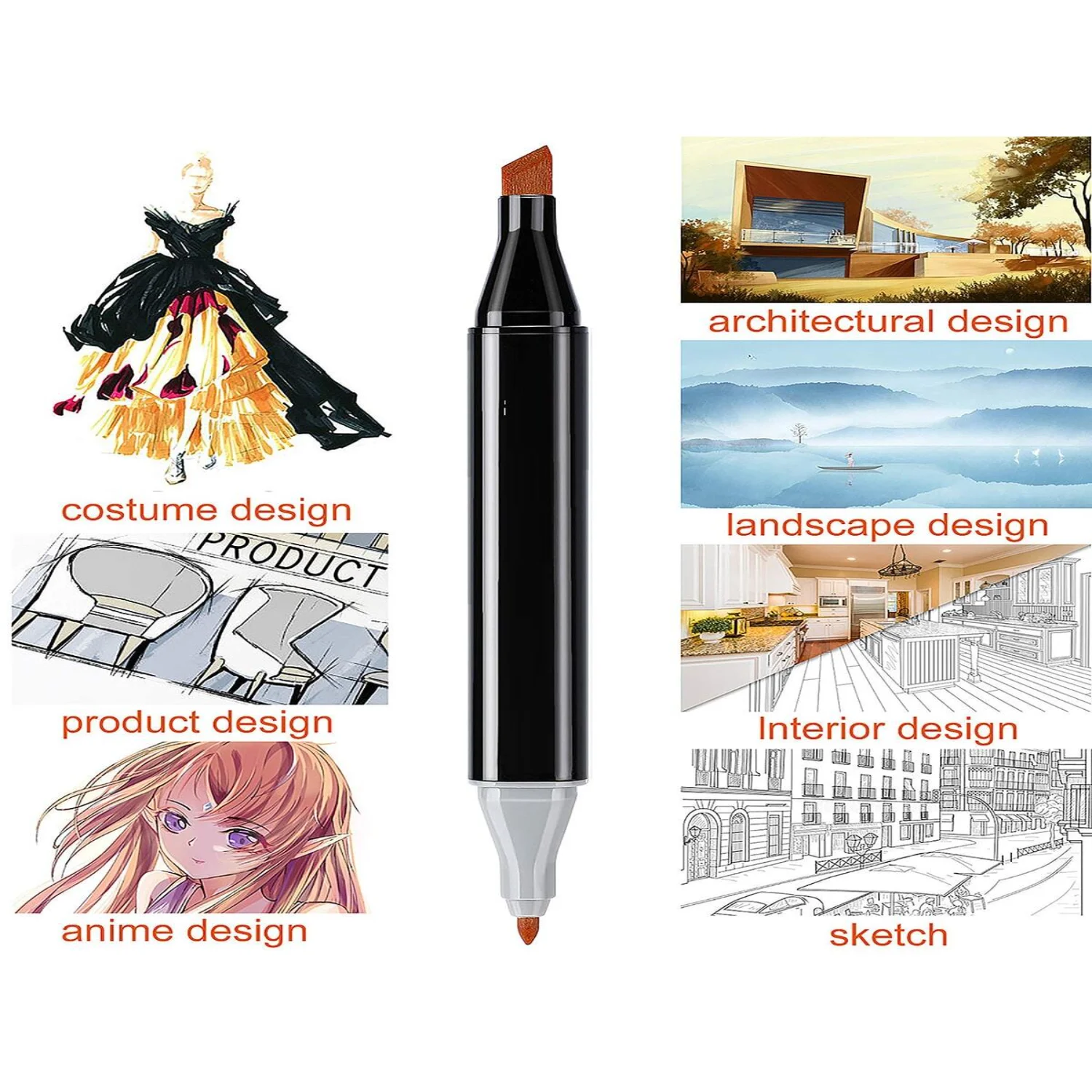 أقلام طلاء، أقلام تحديد طلاء مقاومة للماء تعتمد على الزيت، مجموعة أقلام تحديد على الصخور والخشب والنسيج والمعادن والبلاستيك والزجاج والقماش