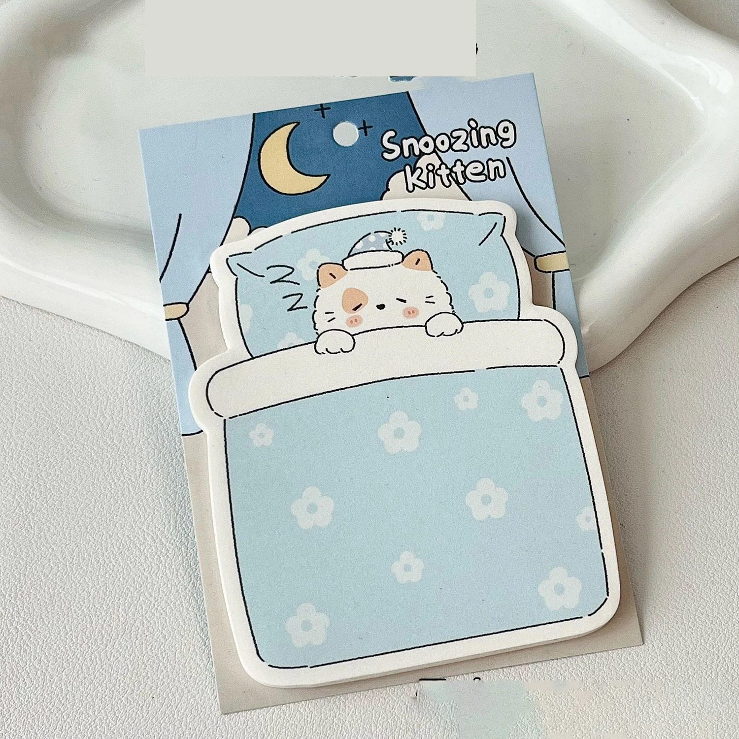 Minimalist Design Classic Color Scheme  Adorable Cat-Themed Multi-Function Memo Pad  Notepad for Students  Back-to-School Season