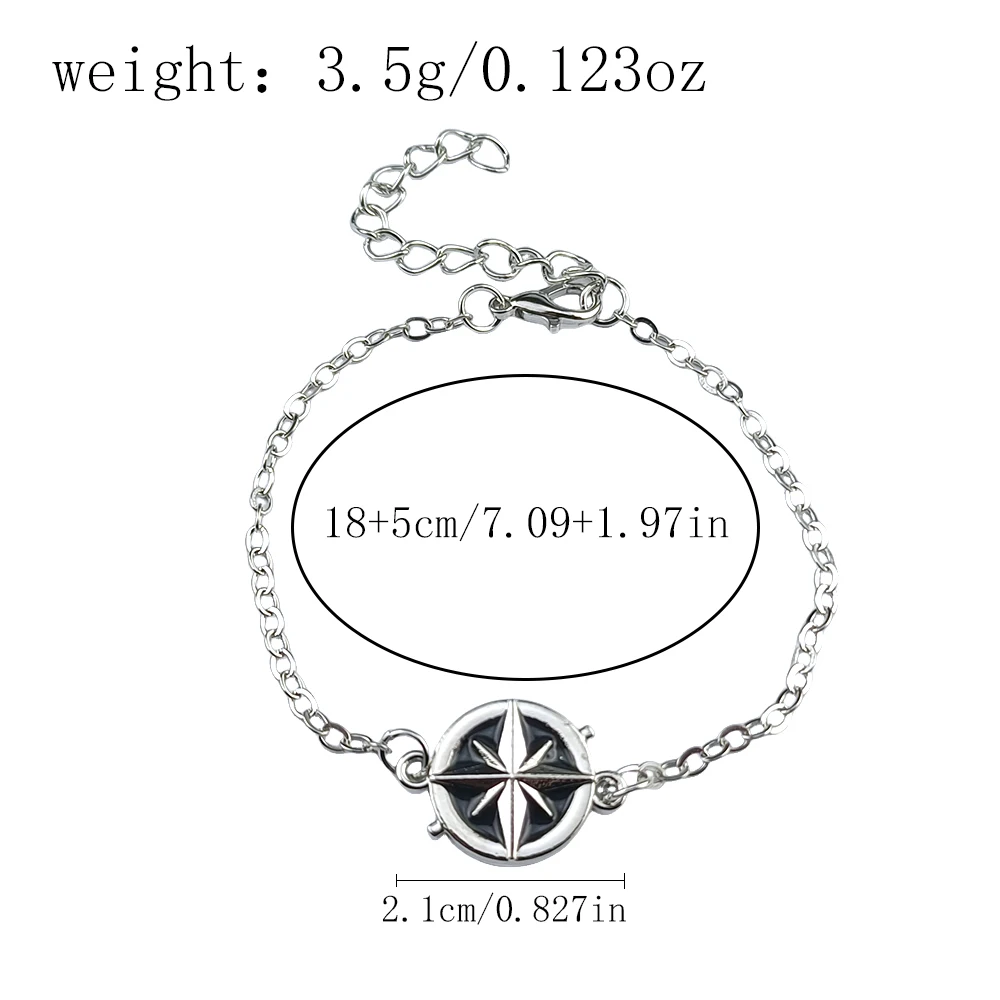 Kpop Compass Bracelet Long Chain Fashion Personality Ornament Felix Bang Fans Collections Gift view 6