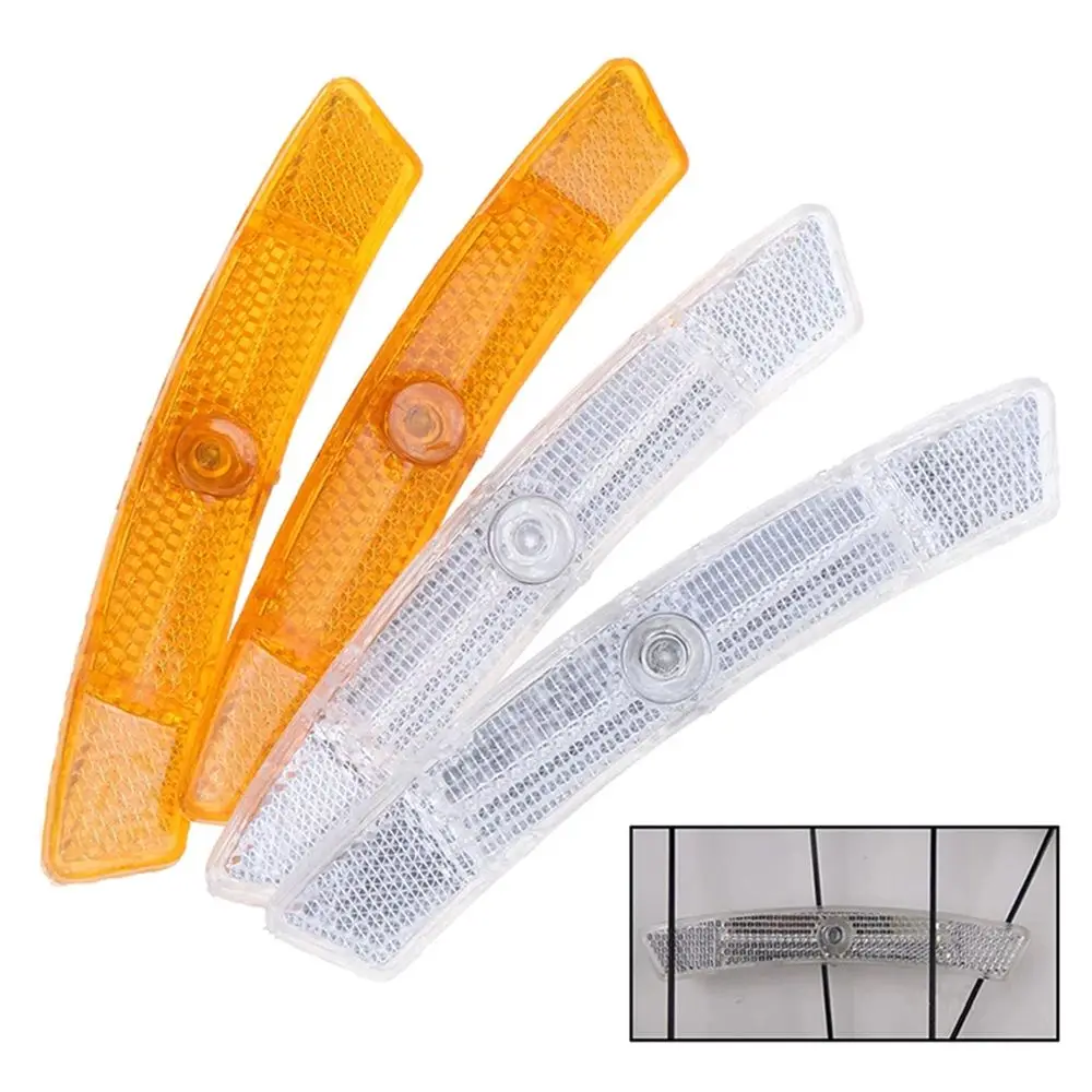 Lightweight 2Pcs Reflective Mount Wheel Rim Cycling Reflect Light Spoke Reflector Bicycle Spoke Tube Reflector Reflective Sheet