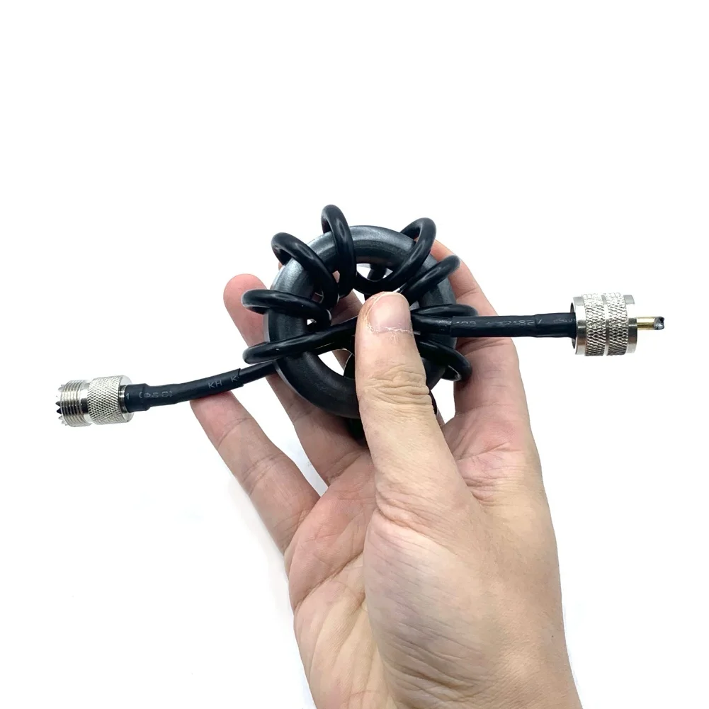 For high Frequency Shortwave Choke 600W 1 830MHz Magnetic Ring for Radio and RF Testing Suppression with M Connectors