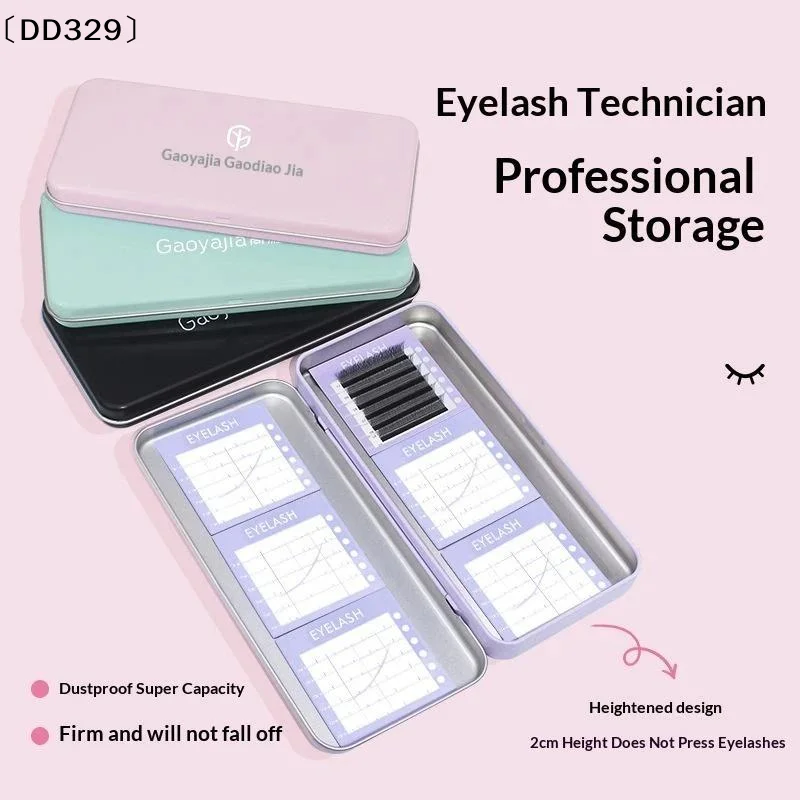 1 Set Storage Box Eyelash Grafting Table Display Box Pallet  Individual Suspended Magnetic Sheets Eyelash Protection Box〔DD329〕