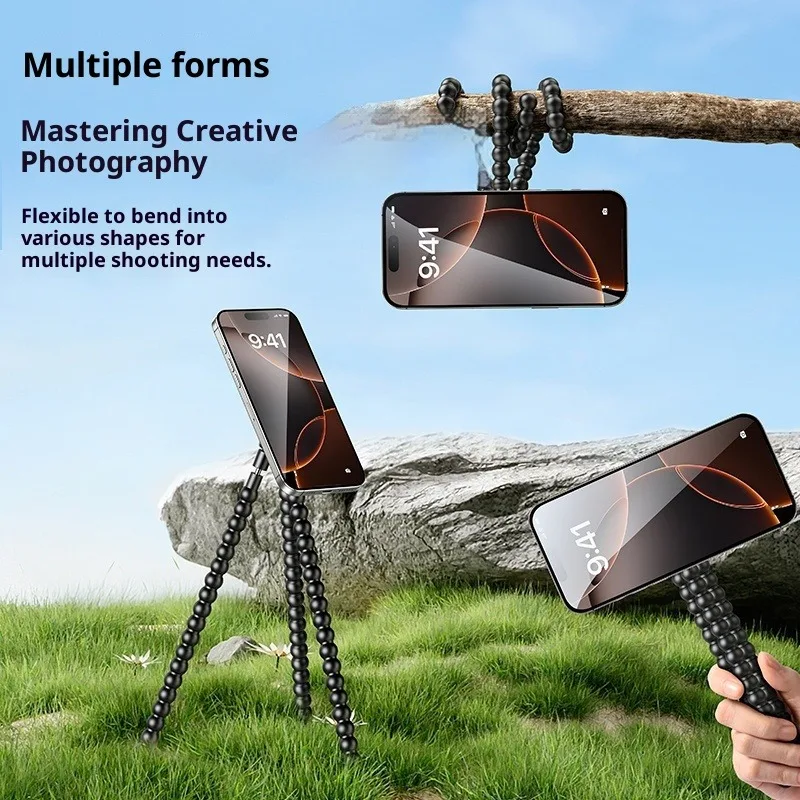  مرنة الأخطبوط حامل هاتف مغناطيسي قابل للتعديل كليب جبل عربة سيارة تشغيل غرفة نوم مكتب الأيدي الحرة عرض تسجيل #4