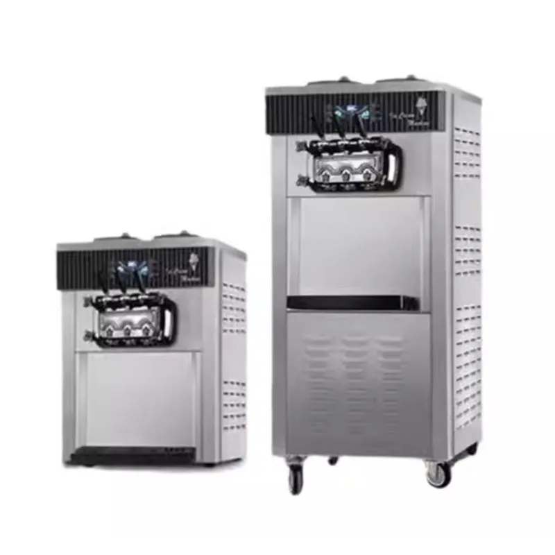 

Commercial Ice Cream Machine Automatic Self Cleaning Soft Serve Maker Floor Standing For Street Stall