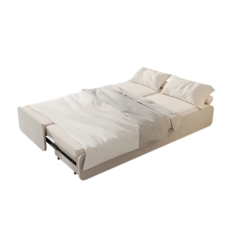 Sofa bed dual-purpose multifunctional cream wind foldable small apartment sofa living room 2024 new model can be used as a bed