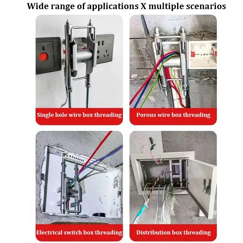 Professional Wire Cable Box Pulling Auxiliary Device Universal Cable Pulling Aid Electrician Fast Threading Tools