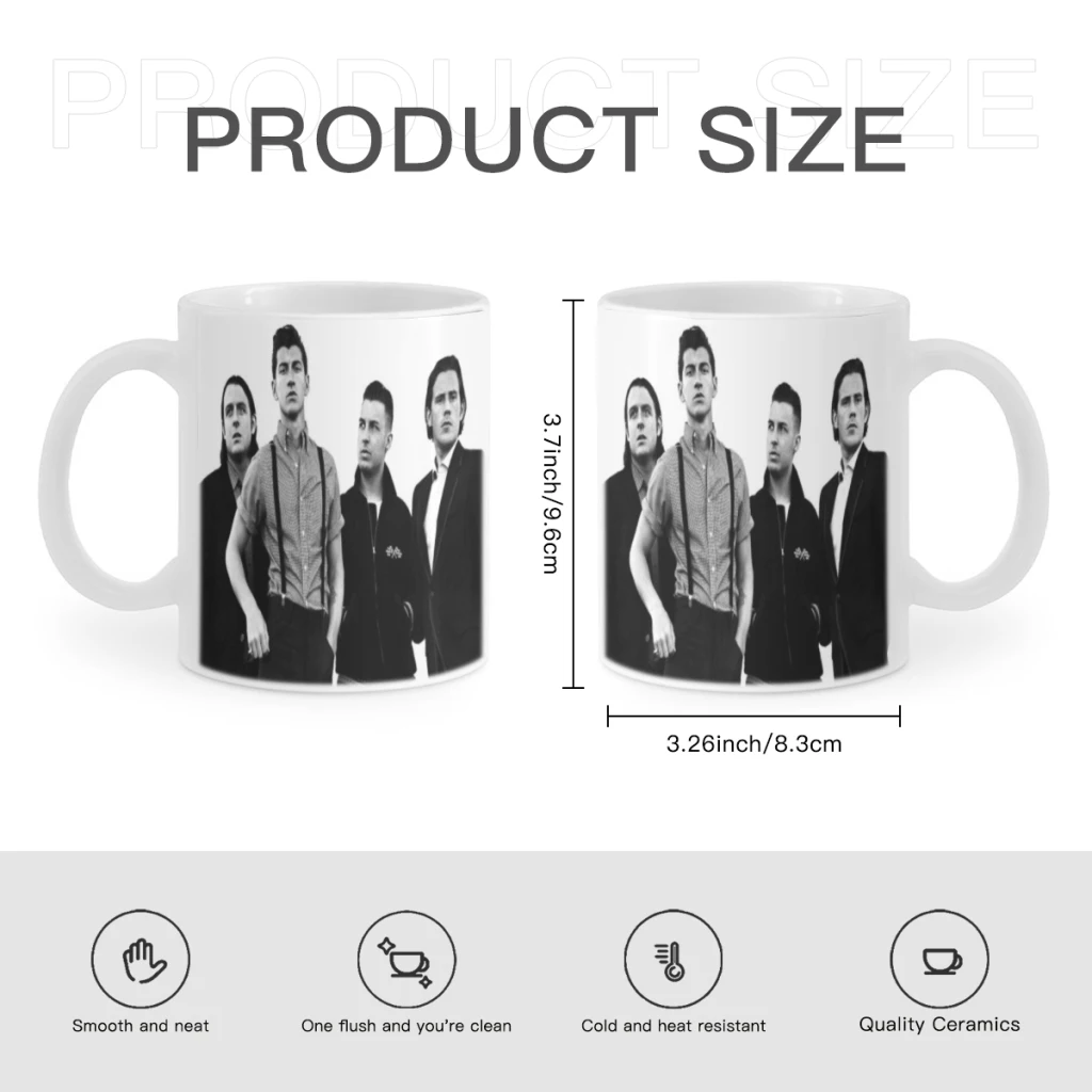 Arctic Monkeys Music Album Coffee Mug 11oz Fun Ceramic Coffee Tea Cocoa Cup Handle Tea Drink Cup