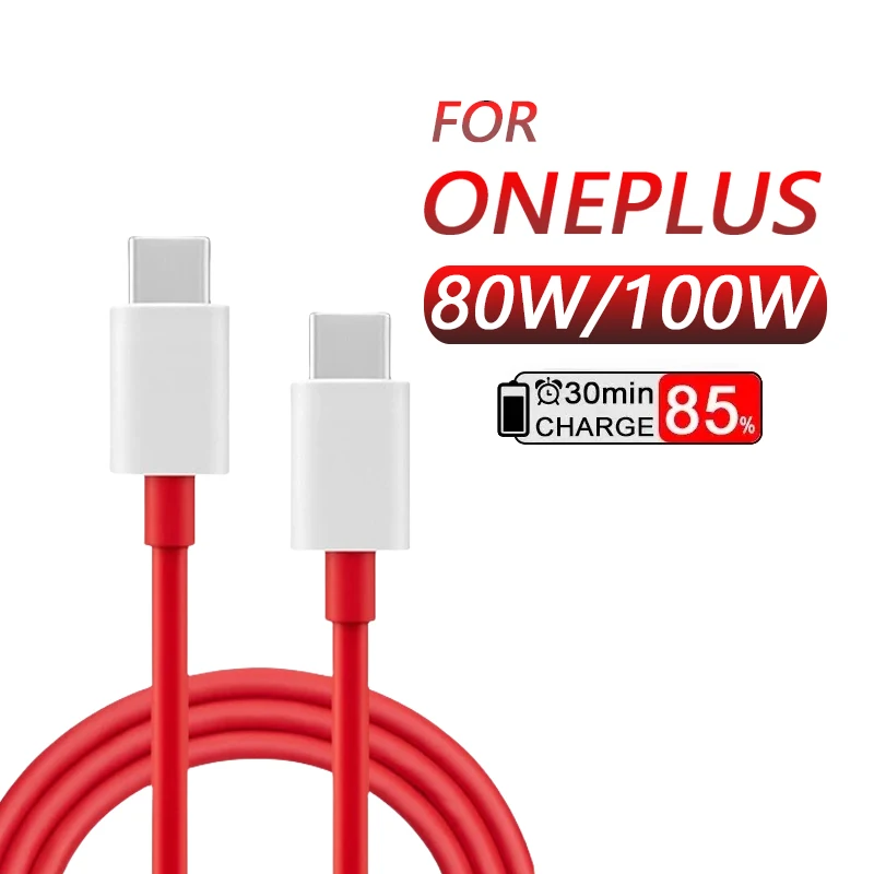 Oneplus 13 12 11 Cable Original 80W Supervooc Warp Charge Usb Type C Cable 100W Fast Charge One Plus 10T Nord CE 4 10 Ace 3 Pro
