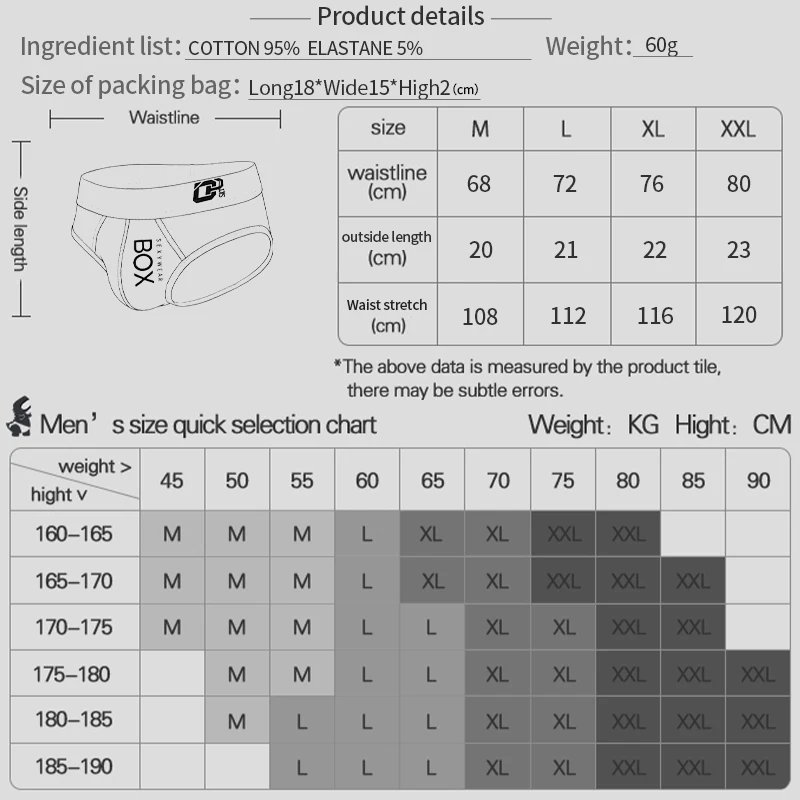 3Pcs High Quality Low Waist Sexy Mens Underwear Briefs Letter Print Men's Lingeries Soft Cotton Men Briefs Bikini Man Underpants
