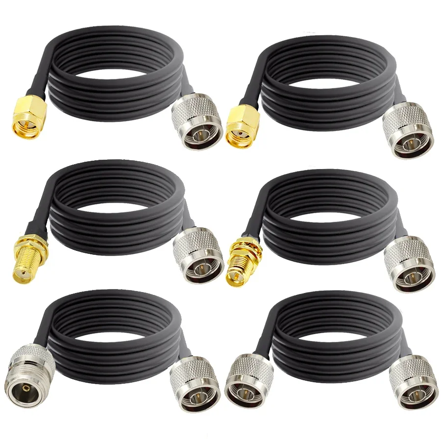 

5PCS N male to SMA male adapter cable with customized length of 0.5-30 meters SMA inner hole RG58 connecting cable