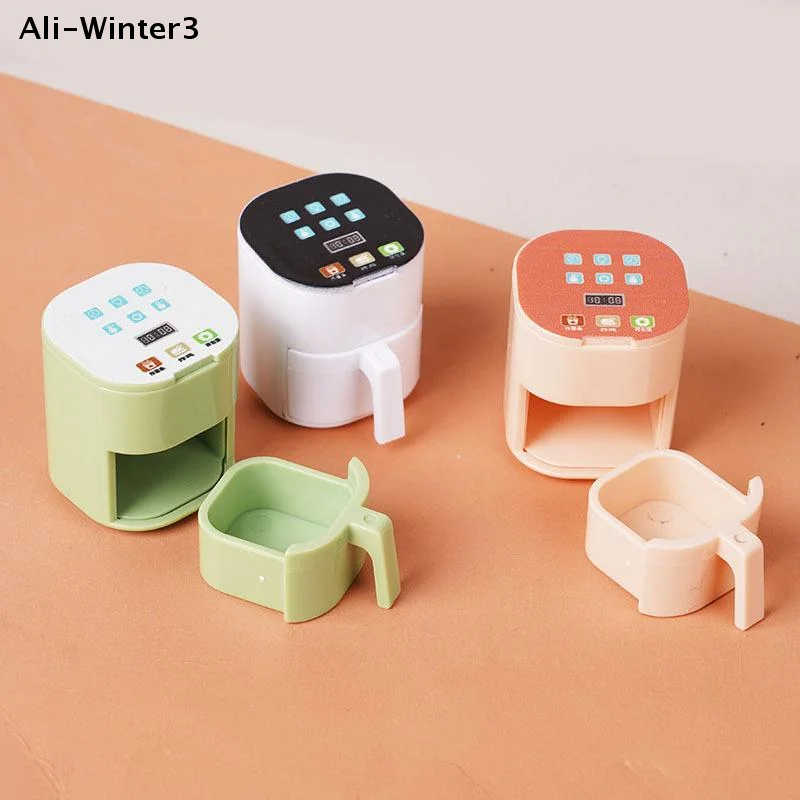 Modèle d'appareils de cuisine miniatures pour maison de poupée 1/12, friteuse à air, machine à boissons, four, cuiseur à riz, ornements