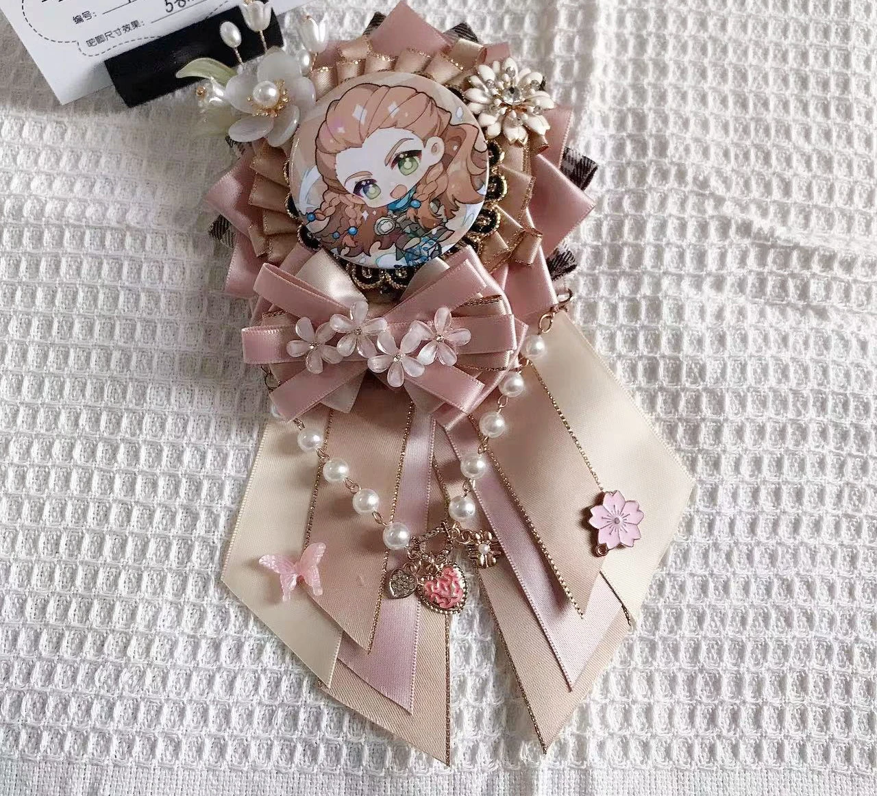 Coffee Type Gorgeous Silk Handmade Badge Holder for Ita Bag Pins Display Ita Bag Decorate for 58mm 75mm Badges Bag Accessories