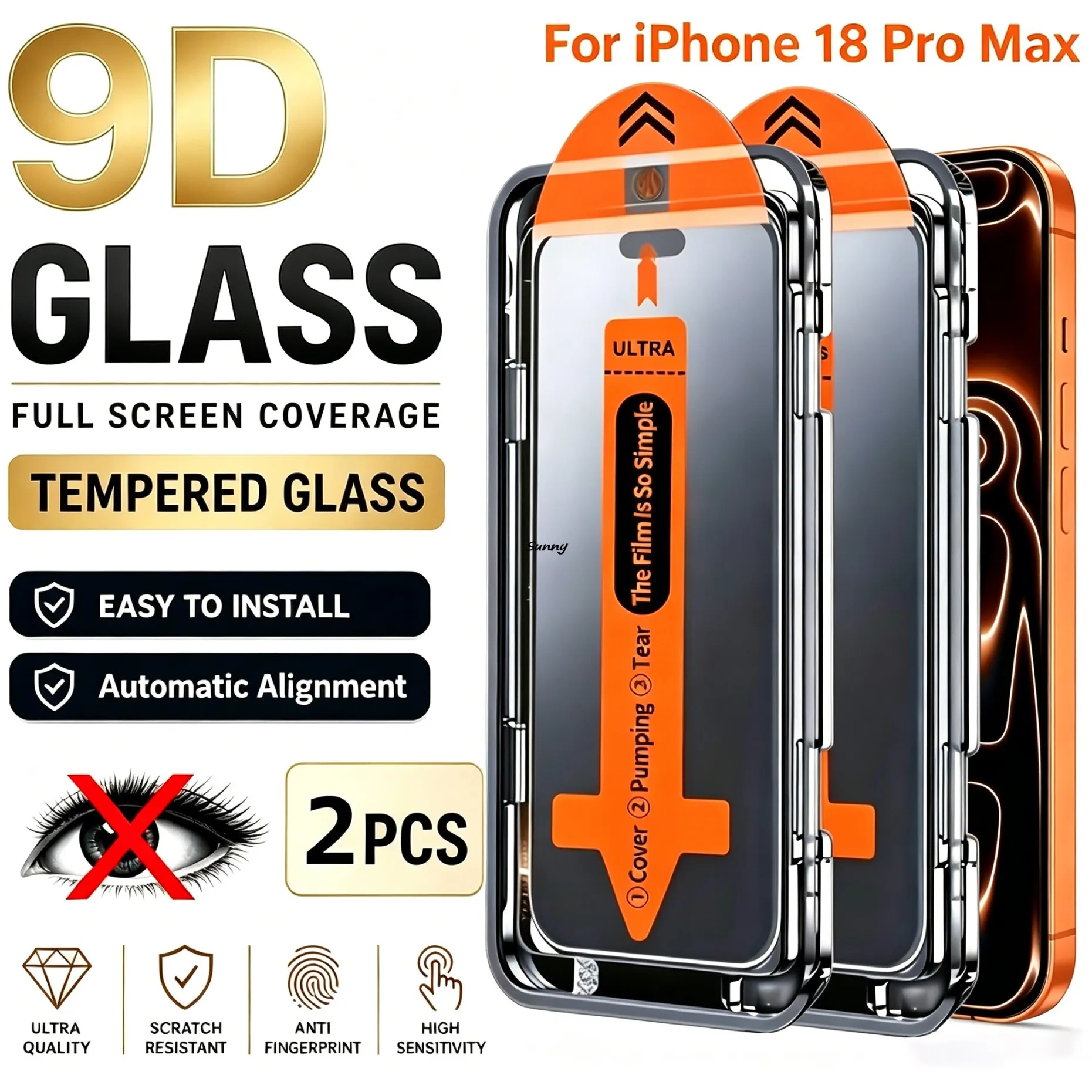 2Pcs Easy Installation Privacy Screen Protector For iPhone 18 Pro 16 Plus 13 14 15 12 Mini 11 17 Pro Max 7 8 6s X XR XS Max Film