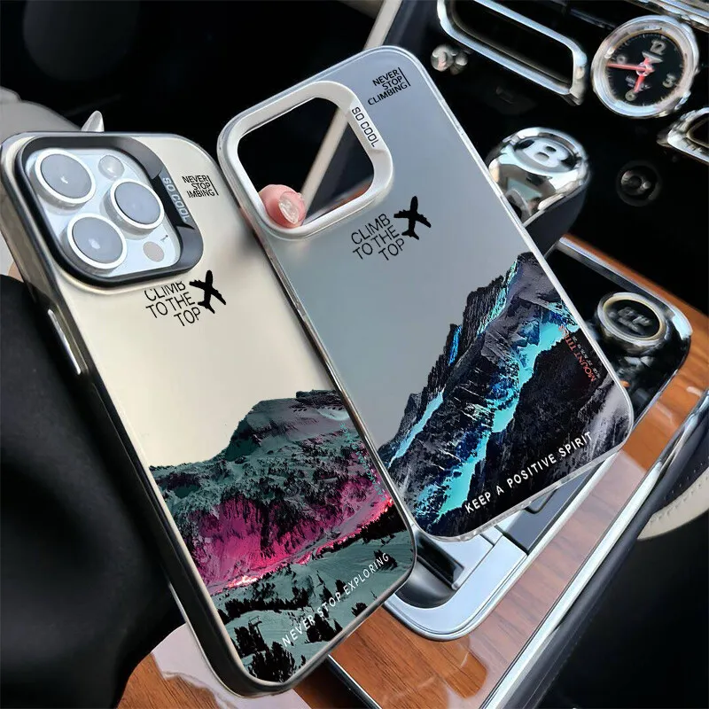 حافظة لهاتف سامسونج جالاكسي S25 S24 S23 S22 S21 S20 Plus Ultra S24FE Note 20 S25 Ultra 5G غطاء جبل الثلج أورورا درع تصفيح