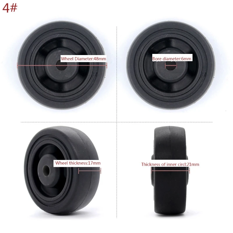 1PC Plastic Swivel Wheels Rotation Suitcase Replacement Casters Luggage Case Parts Accessories