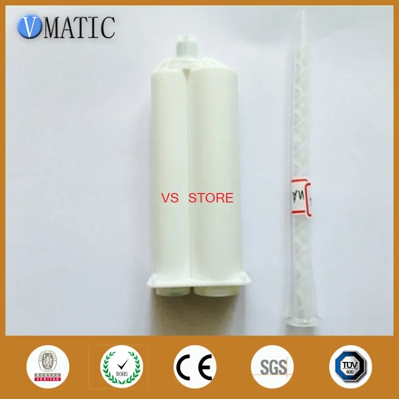 Free Shipping Two Component Cartridge 1:2 And Ma Static Mixer 6.3-21S For 50ml/cc Dispensing Gun