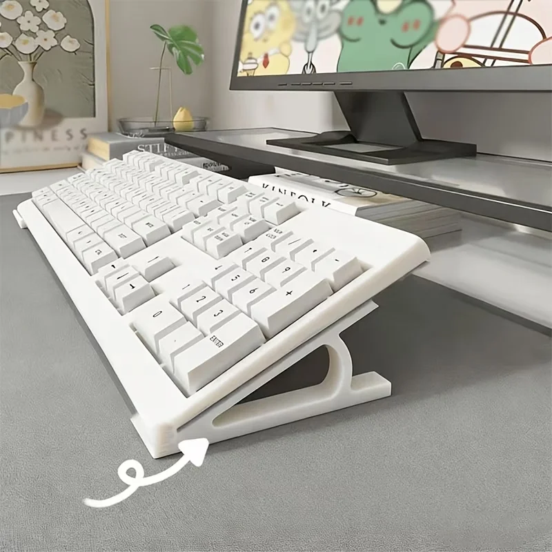 Portable keyboard, elevated stand, keyboard angle, plastic computer keyboard monitor bracket