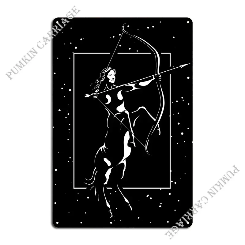 Sagittarius Centaur Woman Metal Signs Design Cinema Custom Design Pub Tin Sign Poster