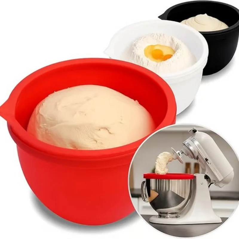 1 Pc Silicone Liners For Kitchenaid Tilt-head 5 Qt Mixers – Mixer Attachments Silicone Bowl With Lids Included Mixer Accessory