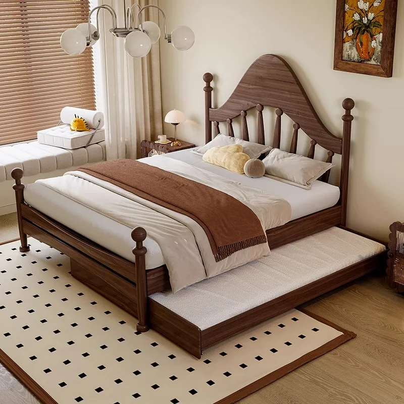 

Retro Chinese double bed full solid wood bed master bedroom retro furniture