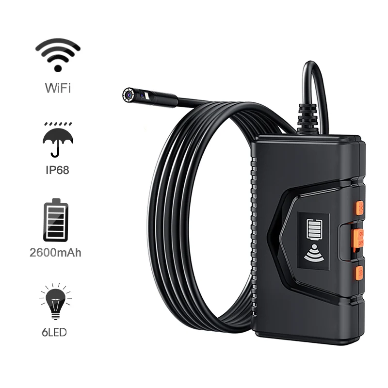 Wireless Endoscope for Automotive Inspection Semi-Rigid Flexible Waterproof Single & Dual WiFi Borescope Camera For Android IOS